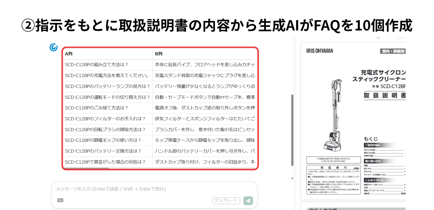 FAQ作成画面のイメージ